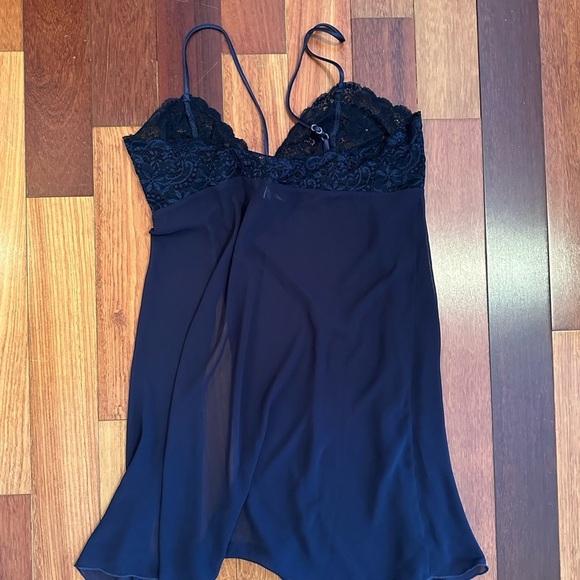 VINTAGE | Unmentionables navy lace blue babydoll intimate size o/s - Picture 4 of 4